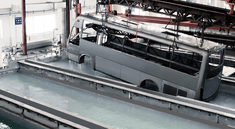 Electrophoretic coating line